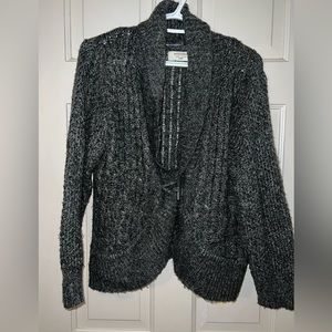 🩶 Sonoma cardigan one button petite size L gray